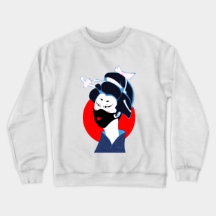 Geisha Japan Kyoto culture makeup Crewneck Sweatshirt